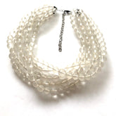 frosted clear lucite necklace