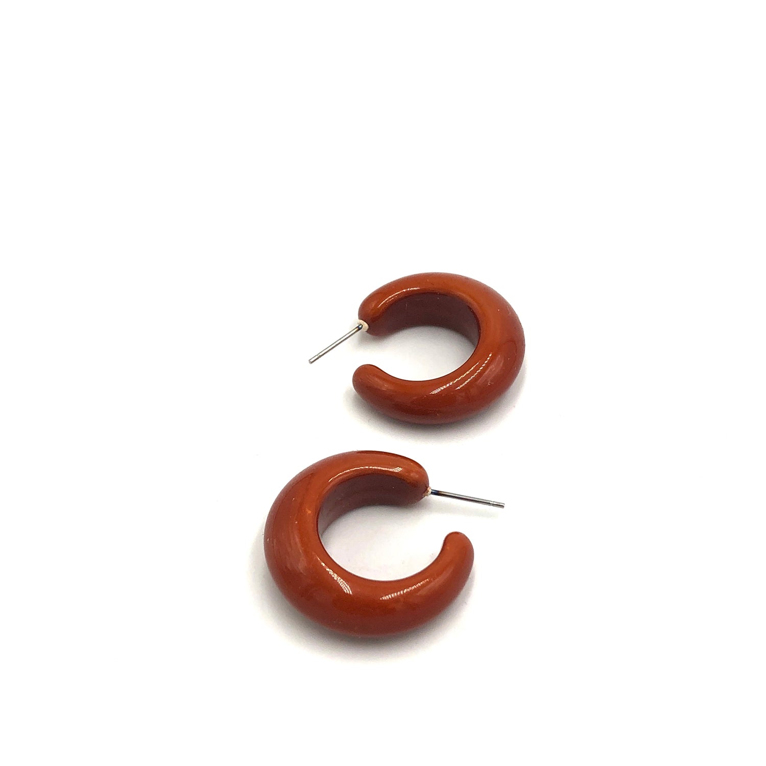 Rust Mini Lucille Hoop Earrings *
