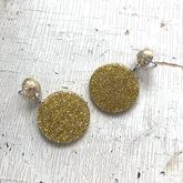 gold lucite earrings
