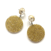 gold glitter earrings
