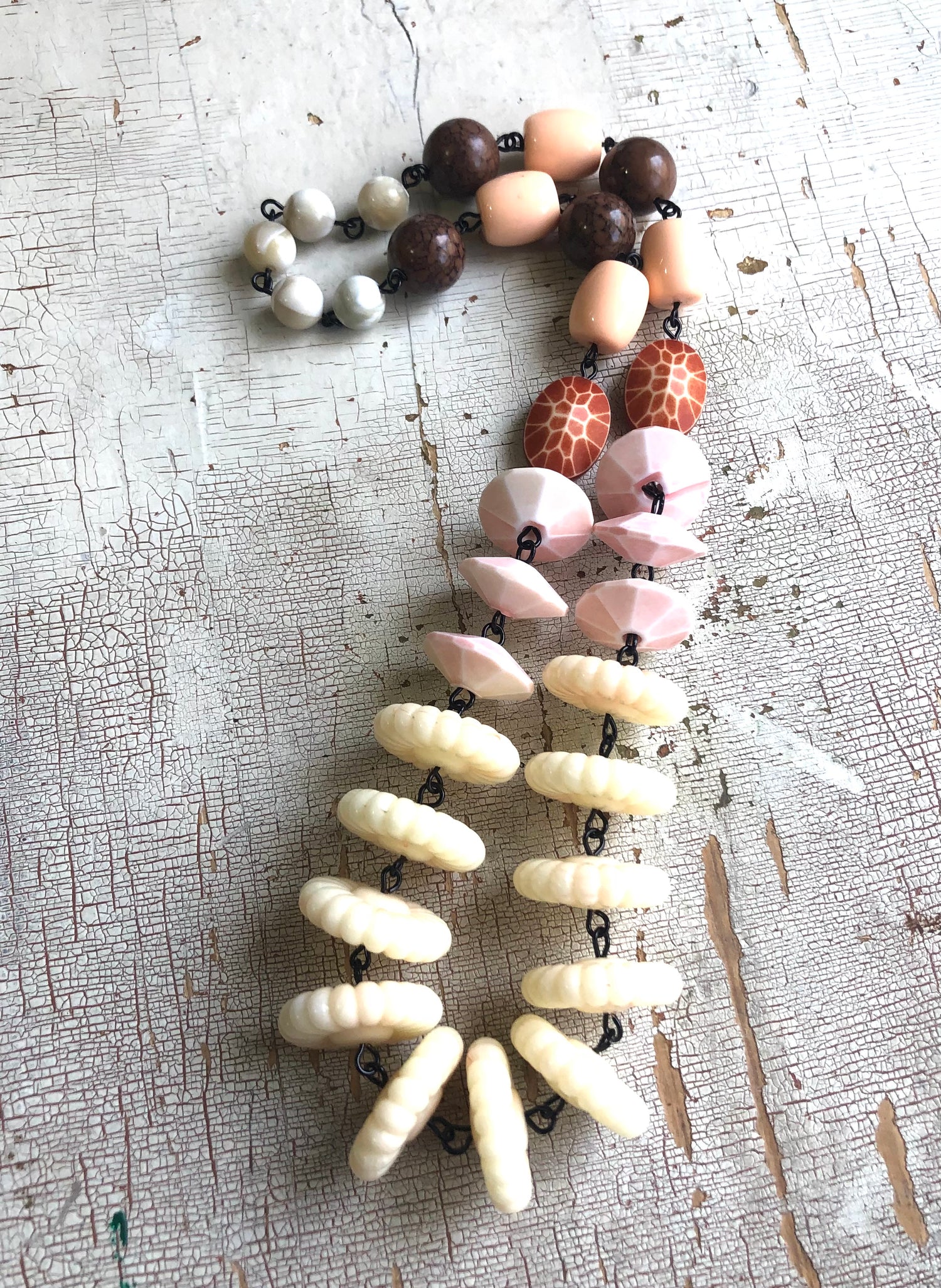 rust pink necklace
