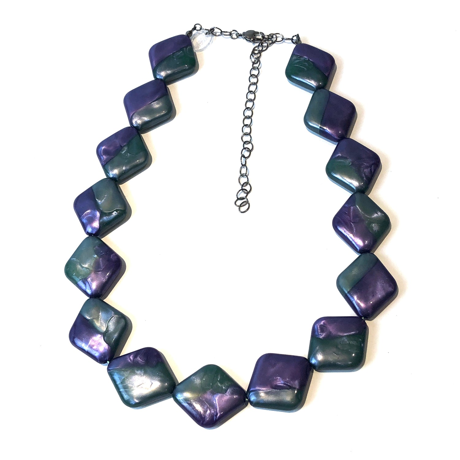 green purple necklace
