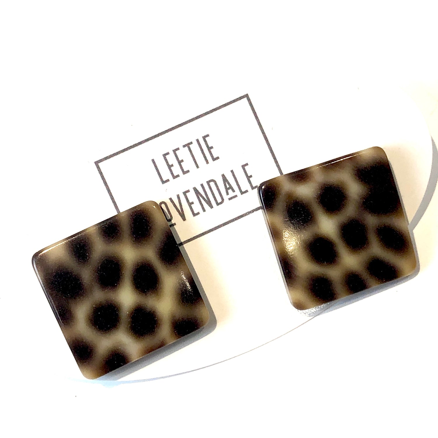 leopard print earrings