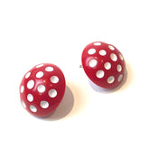 red polka dot earrings