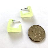 small square hoops yellow