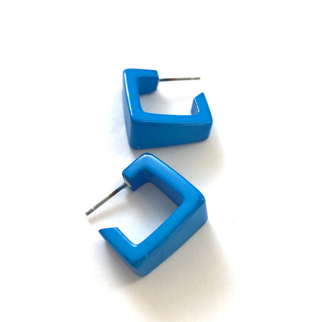 turquoise blue hoop earrings