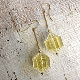 gold confetti earrings