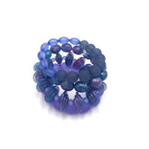 blue purple stack bracelets