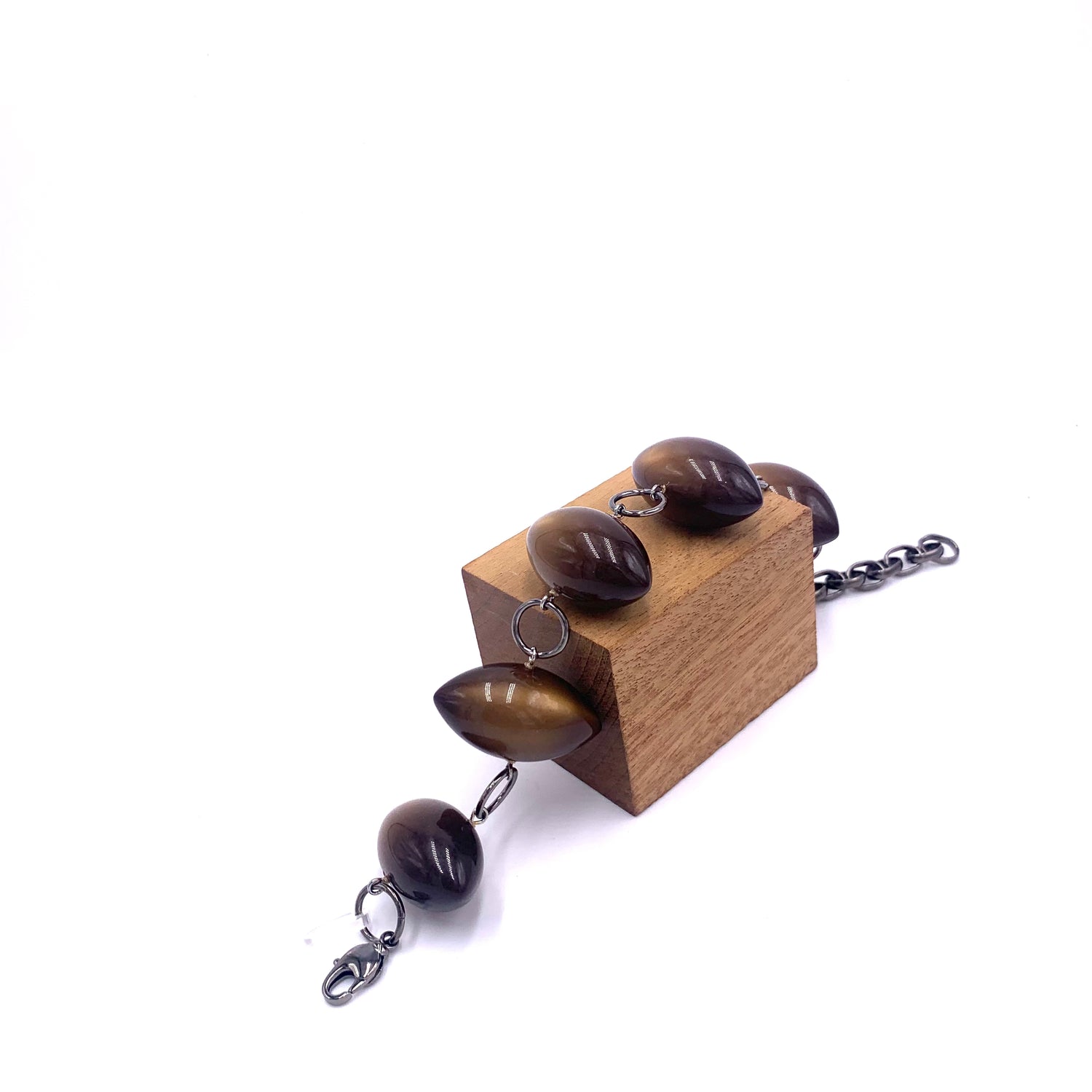 Chocolate Moonglow Pod Stations Bracelet
