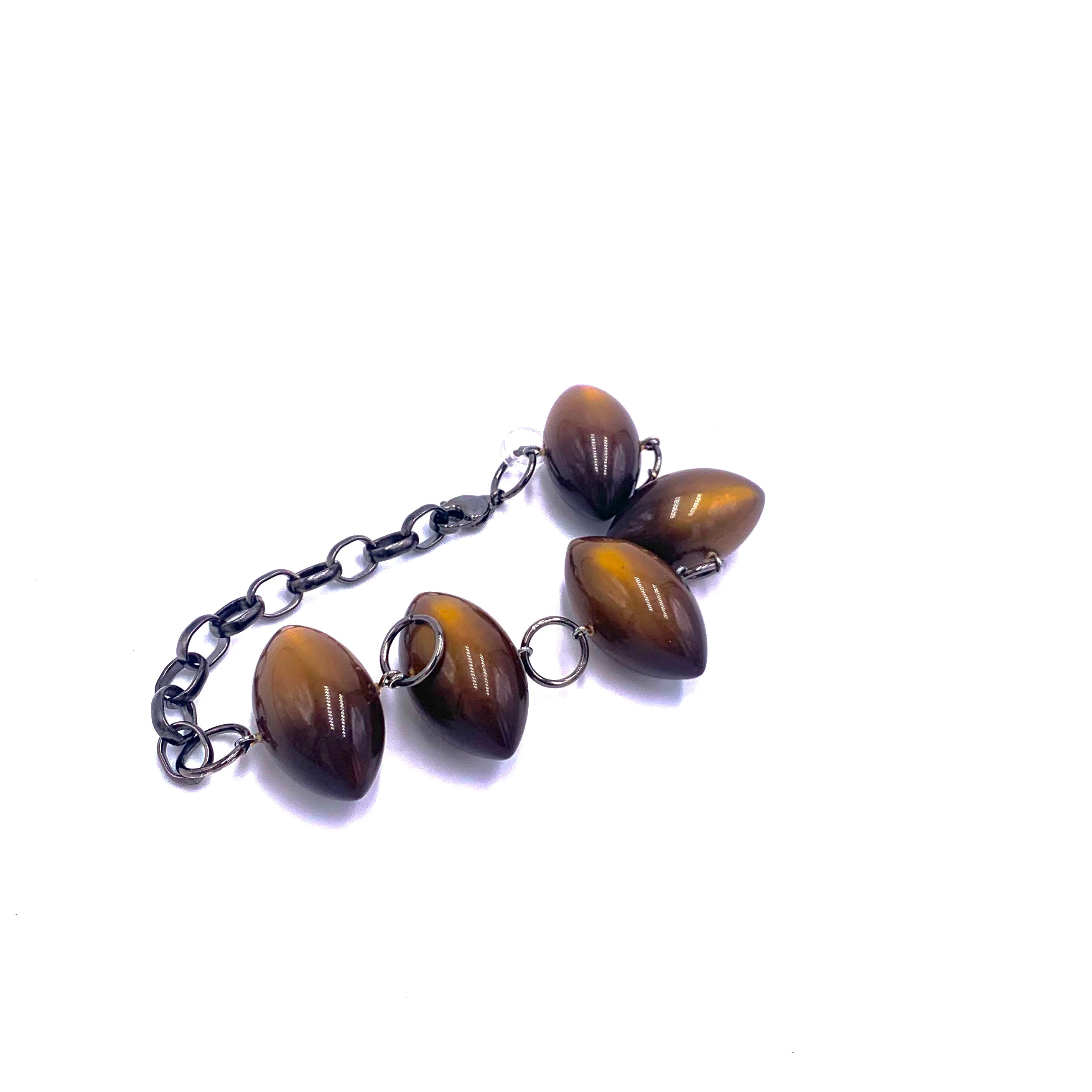 Chocolate Moonglow Pod Stations Bracelet