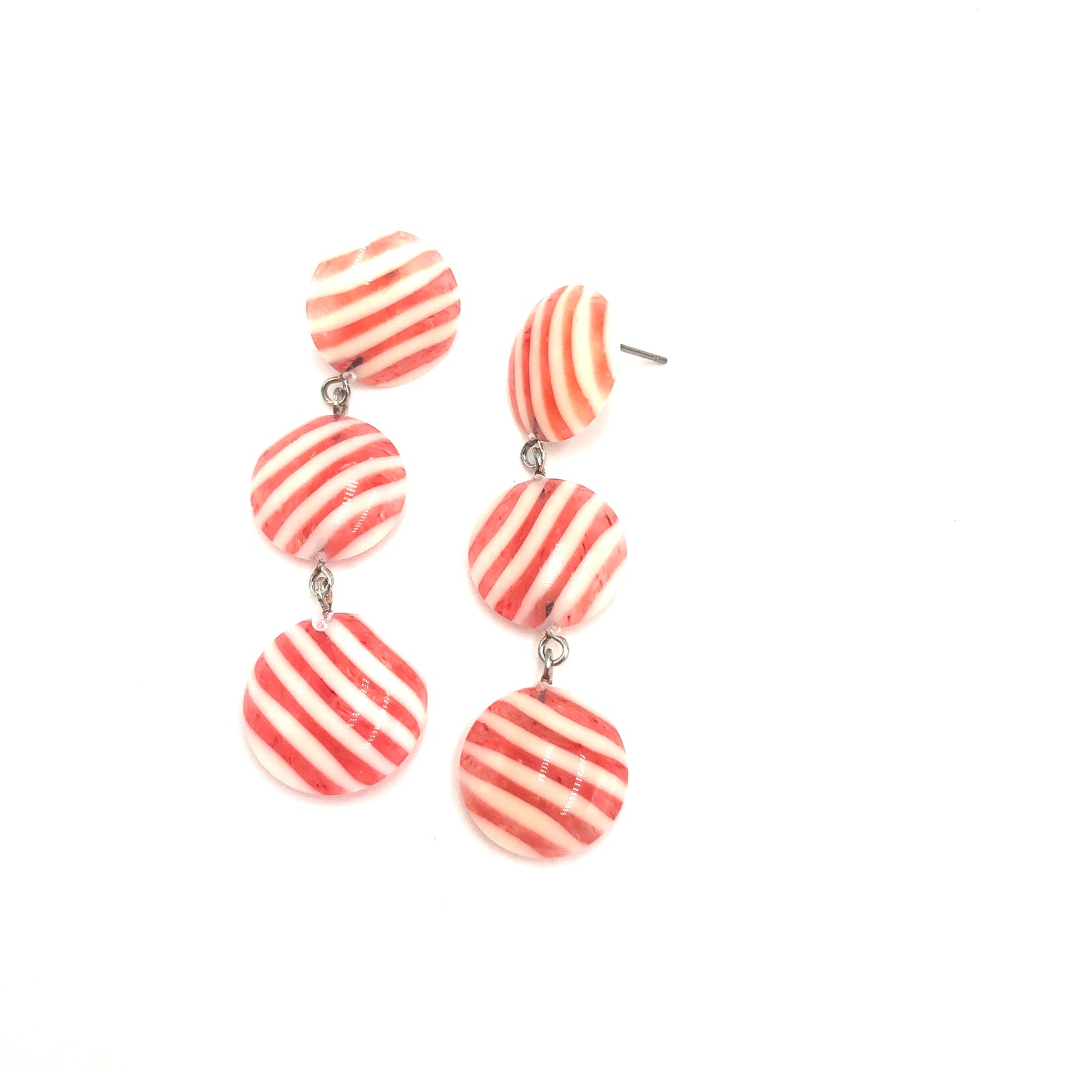 coral pink earrings
