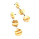 stripe earrings amber