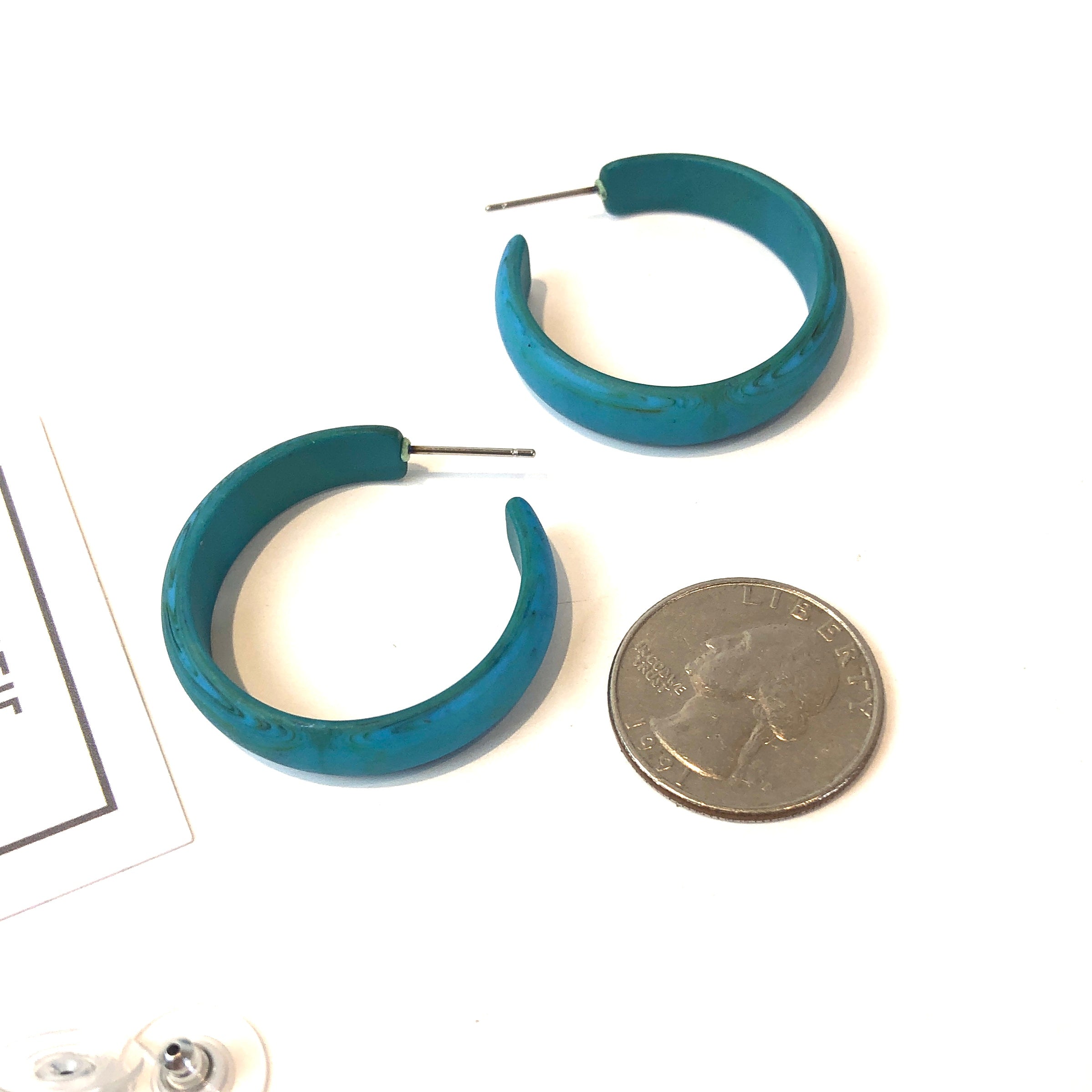 lucite marbled hoops