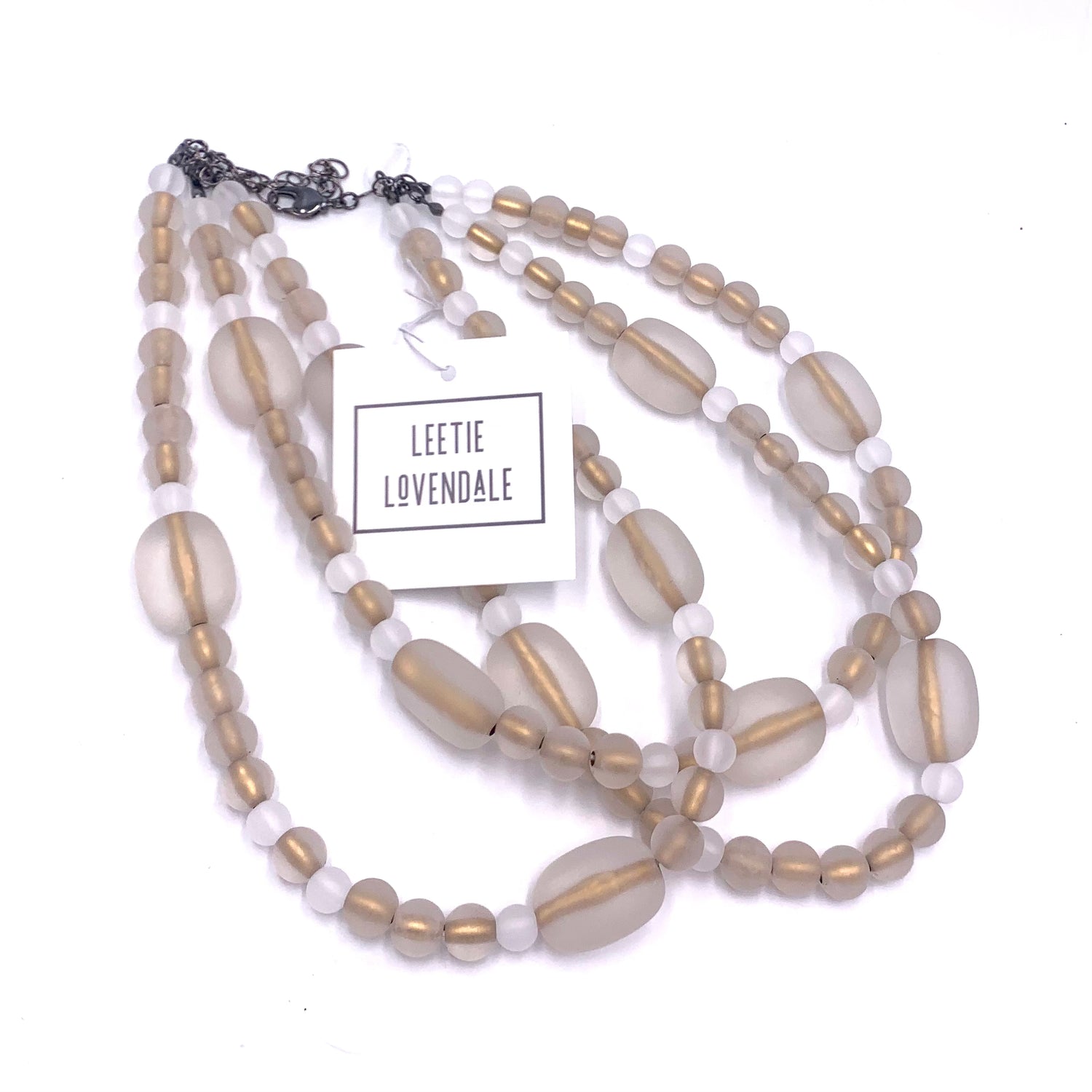 Clear Frosted Luxe Morgan Necklace