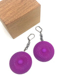 violet spiral earrings