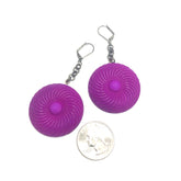 violet earrings swirled