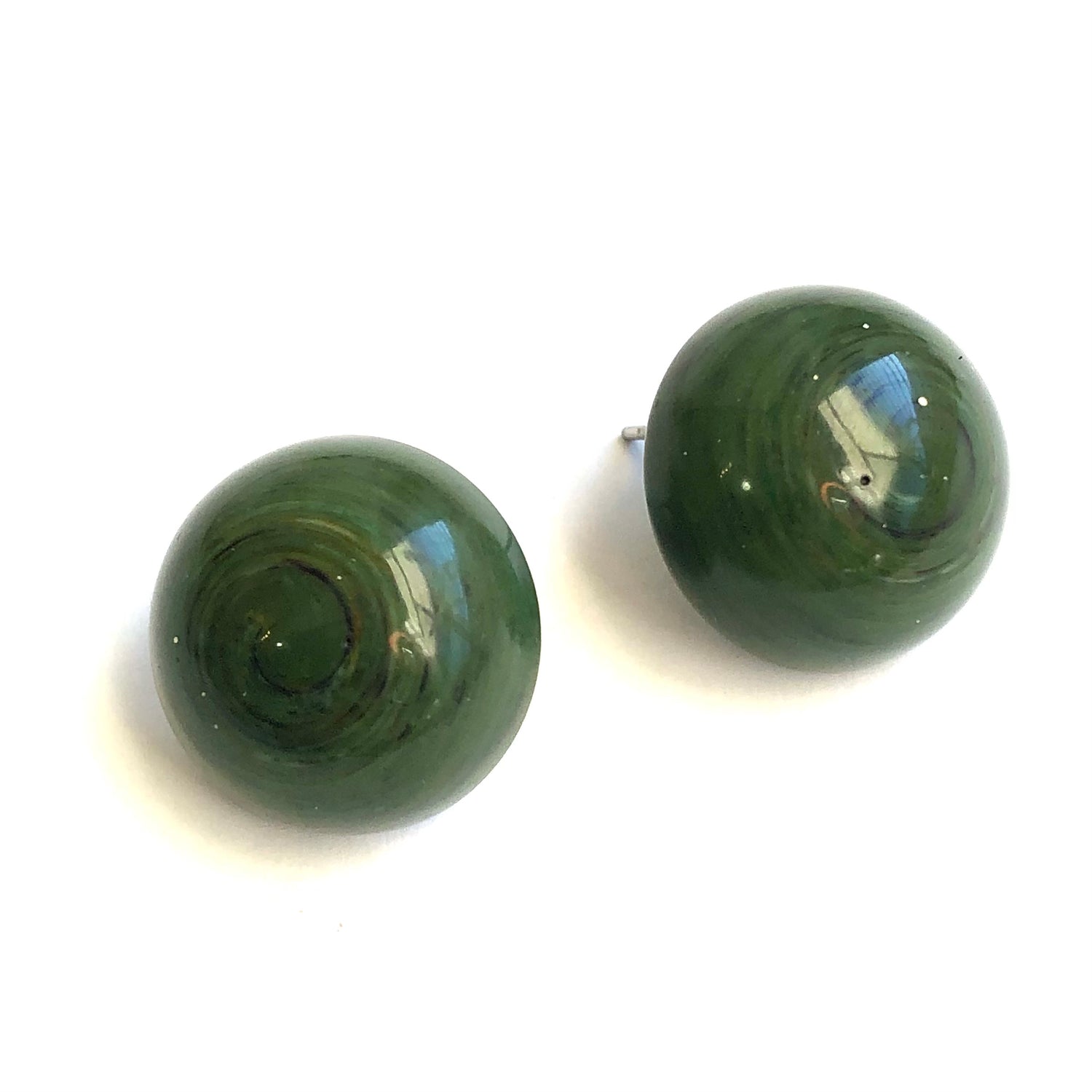 deep green earrings