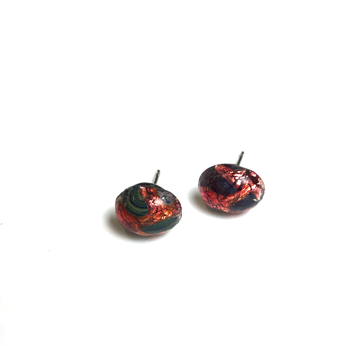 foil glass earrings