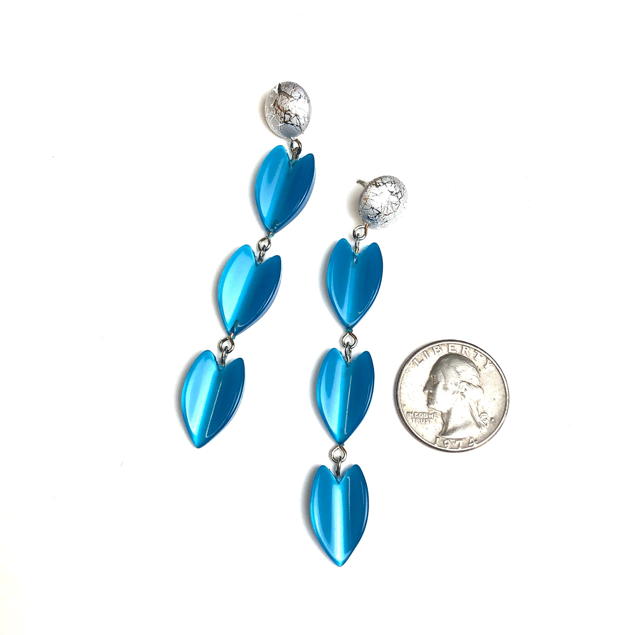 blue moonglow drop earrings