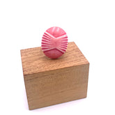 pink statement ring lucite