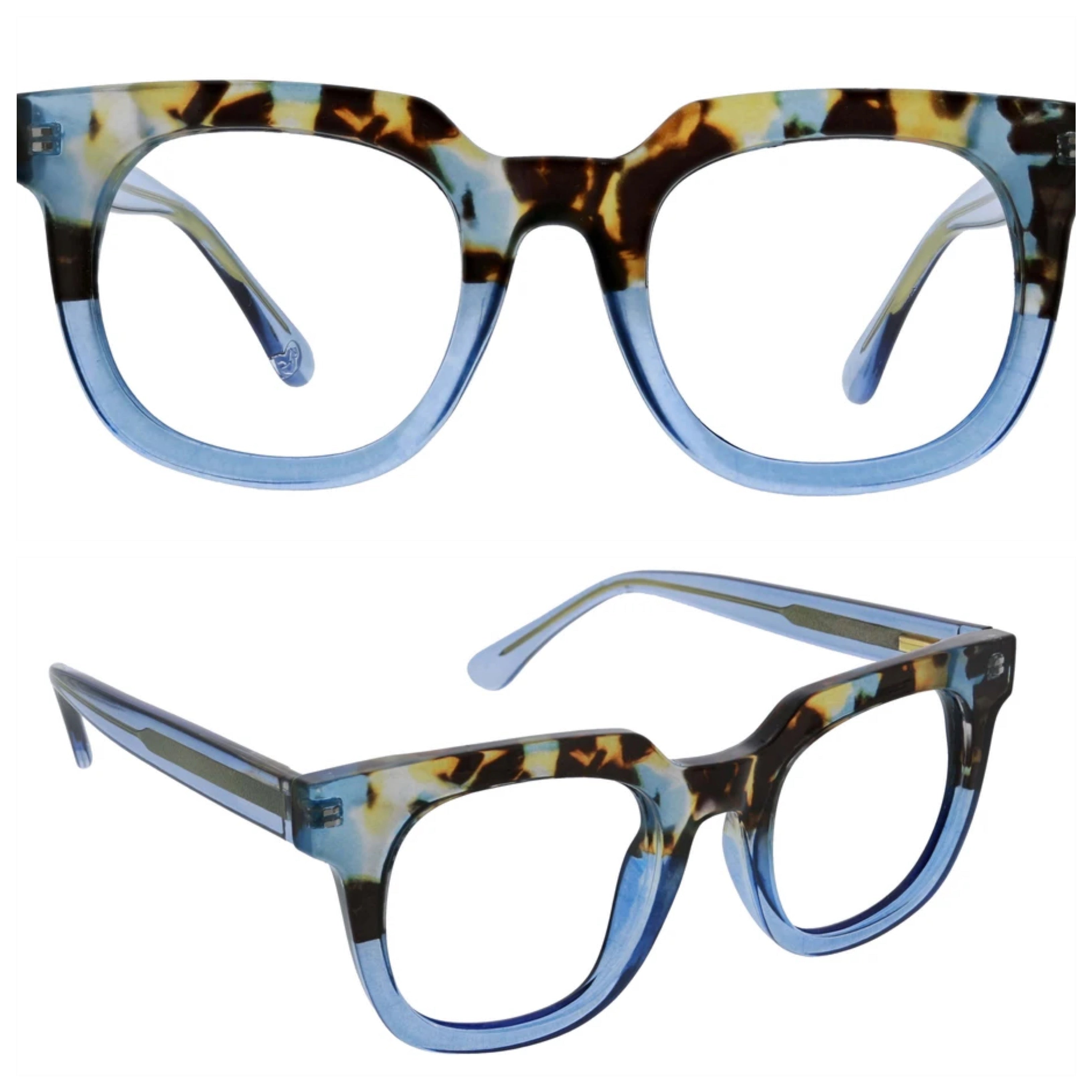 Showbiz Readers Glasses Light Blocking - Blue &amp; Blue Quartz