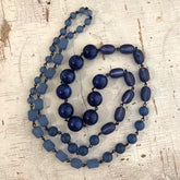 long blue necklace