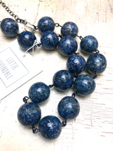midnight blue eggshell beads
