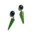 green glitter earrings