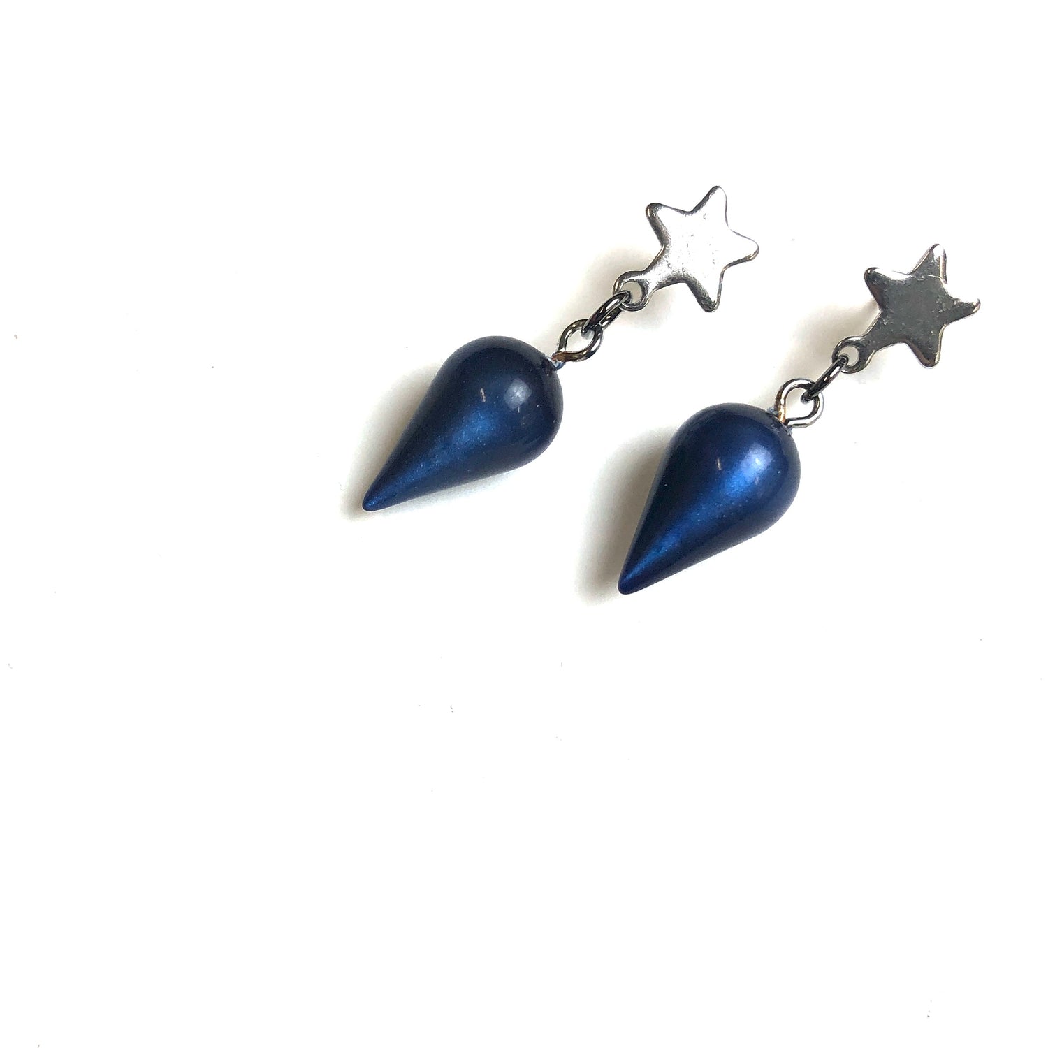 star stud blue earrings