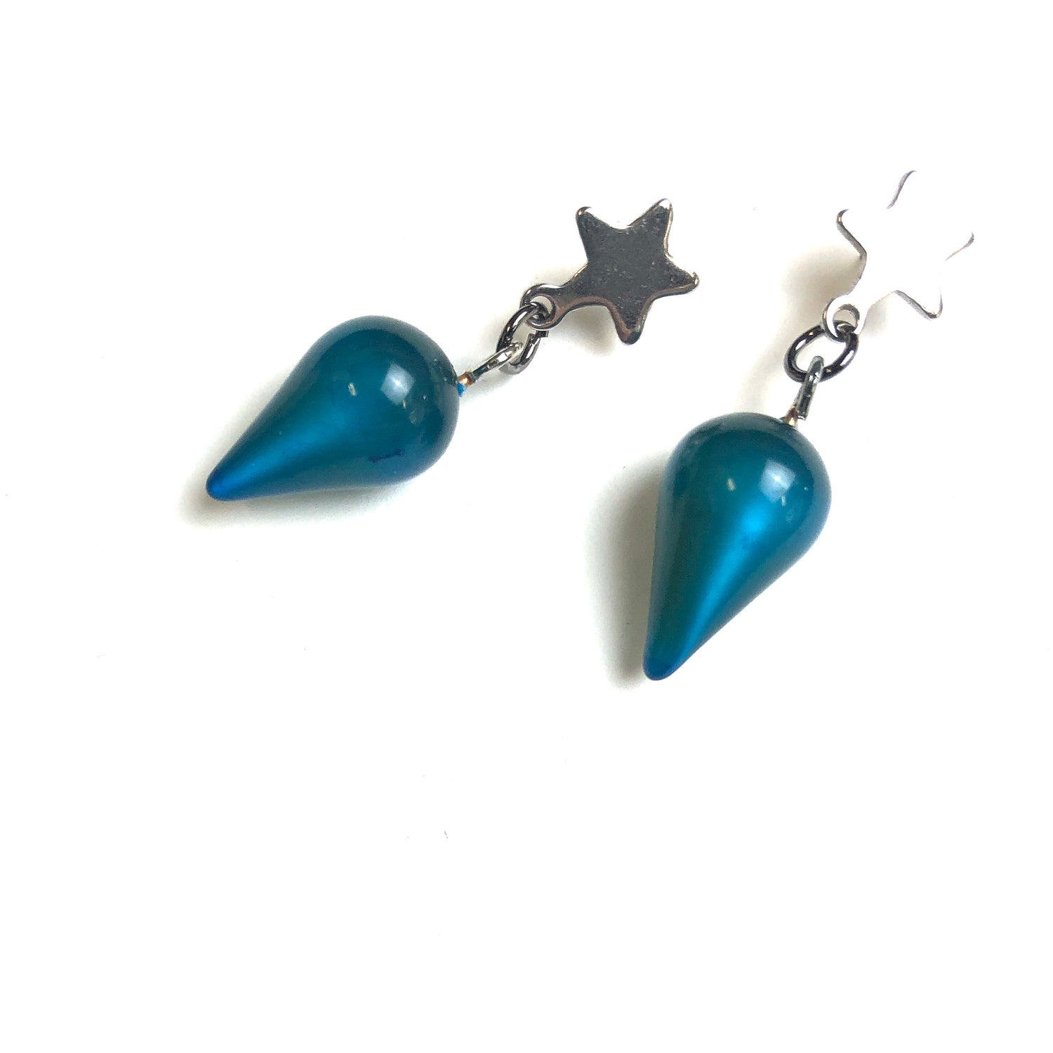 blue star earrings