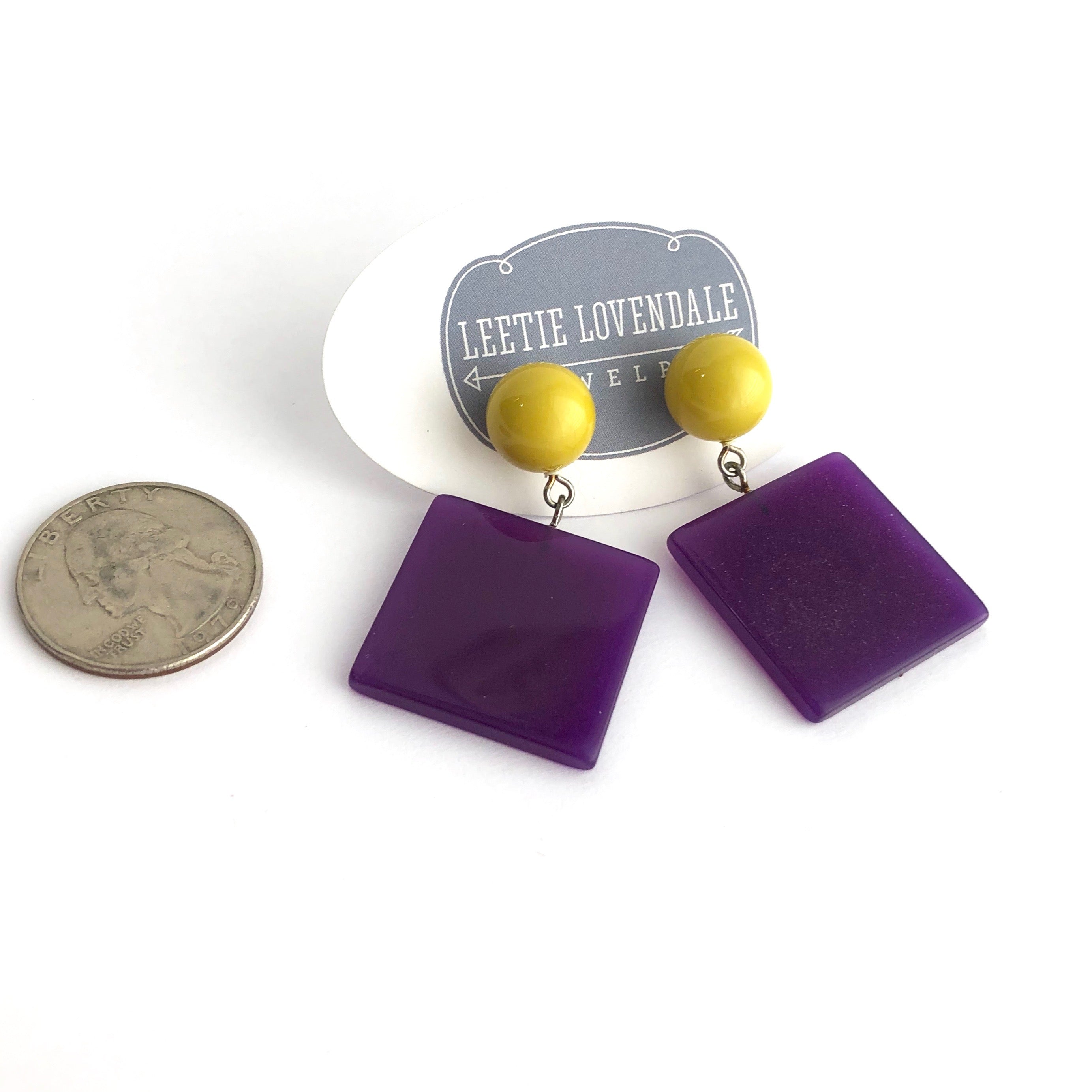 chartreuse earrings