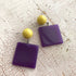 square purple earrings