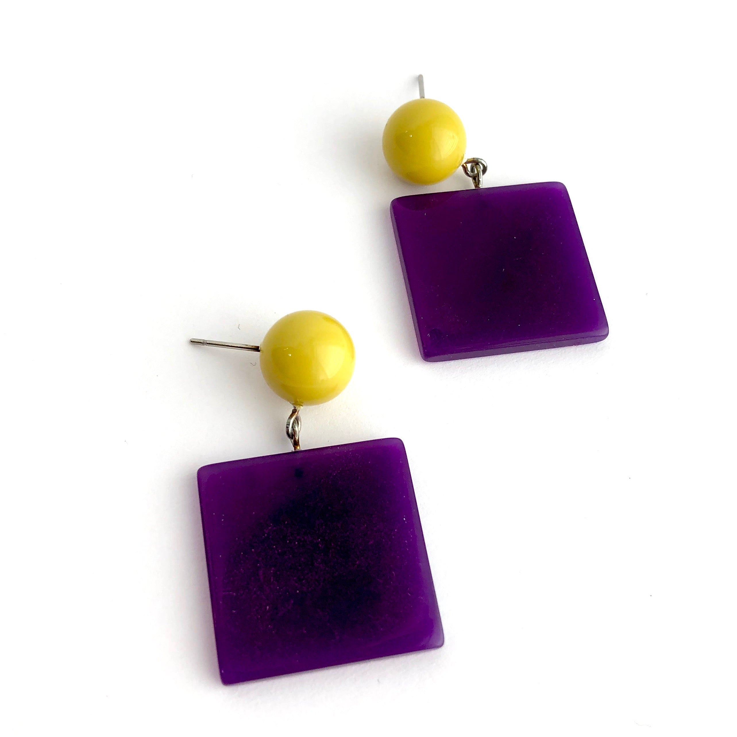deep purple earrings
