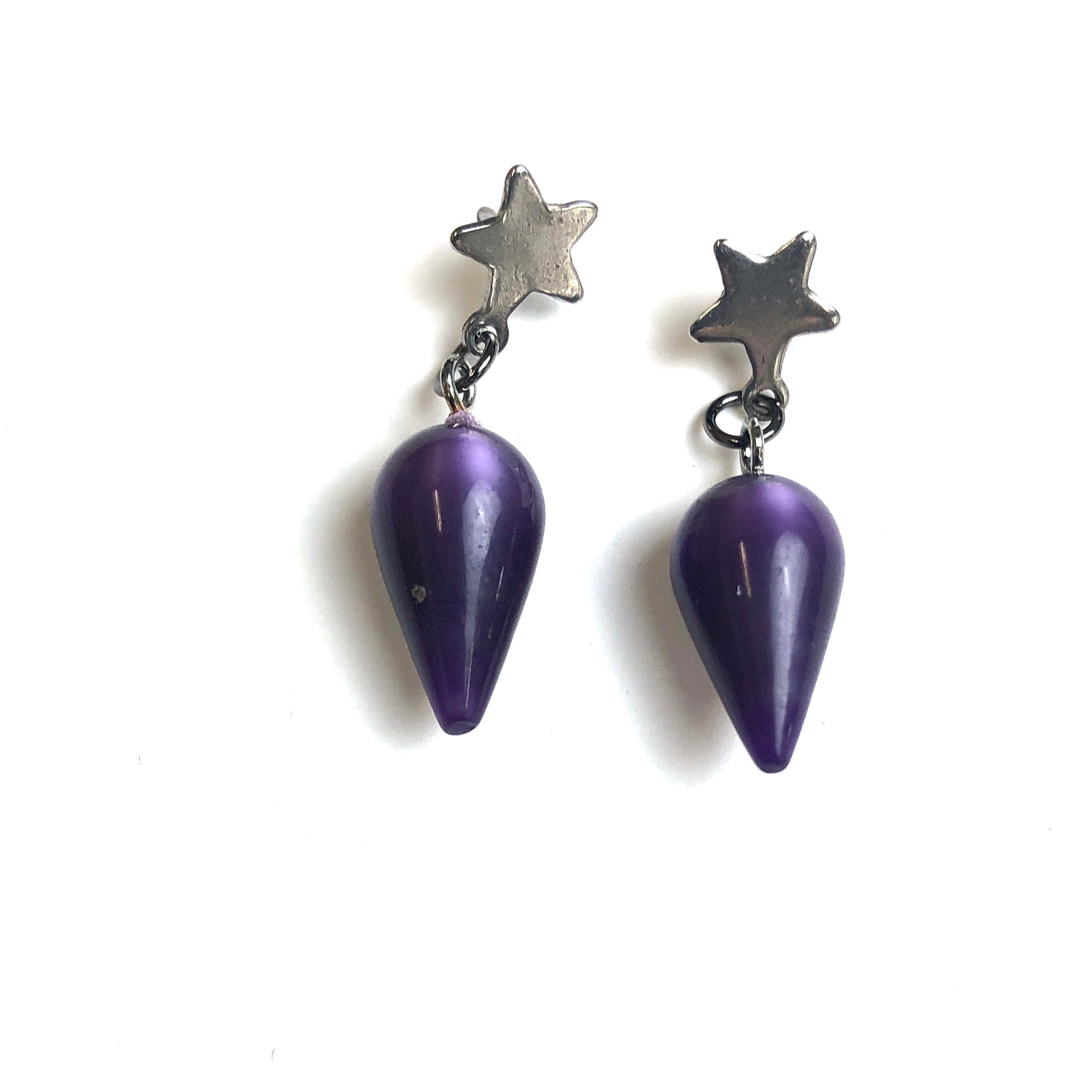 deep purple moonglow earrings