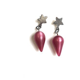 dark pink moonglow earrings