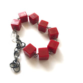 red cube bracelet