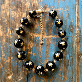 black gold star necklace