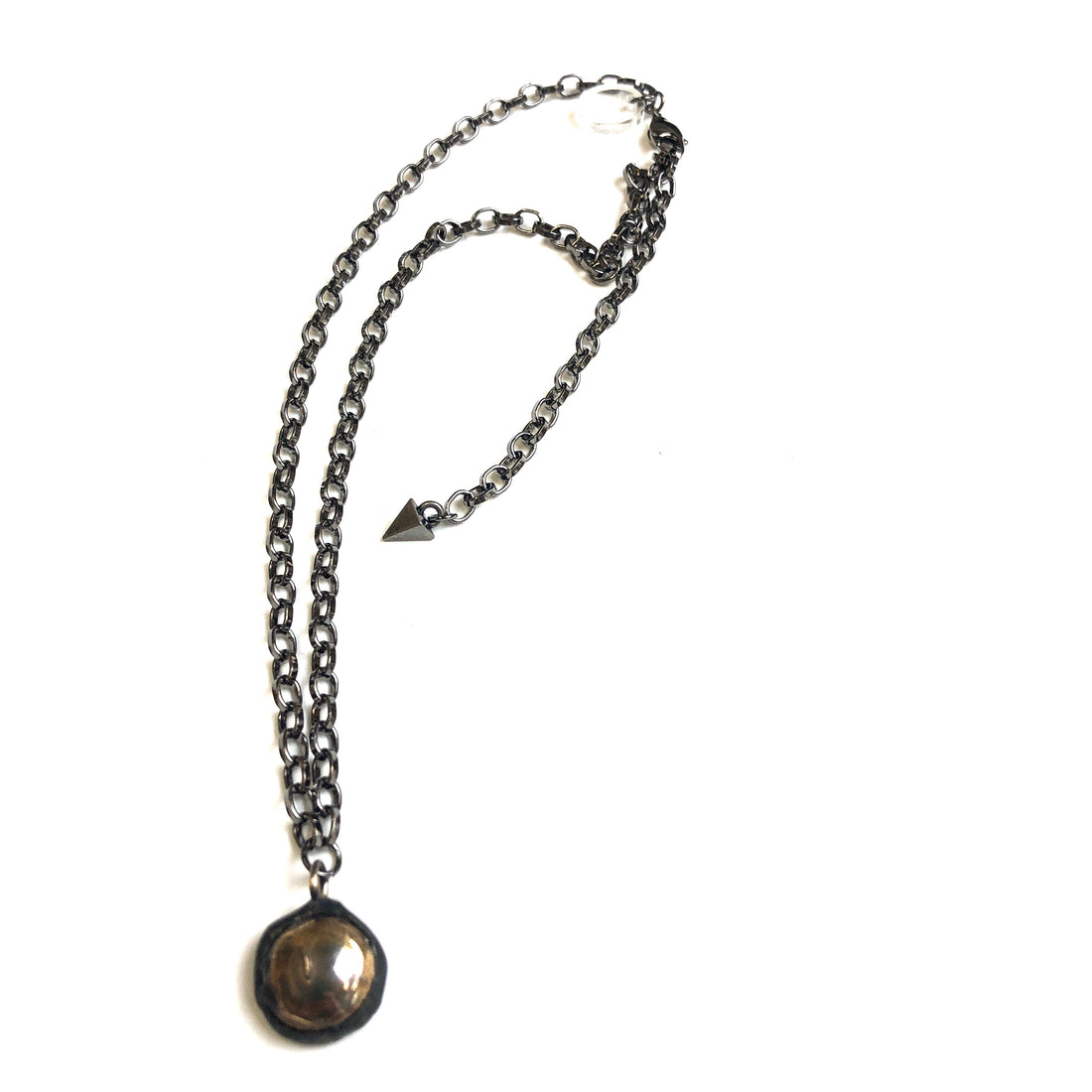 Dark Aged Bronze &amp; Gun Metal Layering Necklace - Shortie
