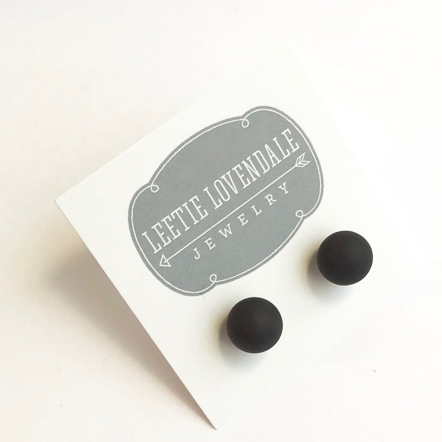 black lucite studs