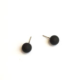 black lucite stud earrings