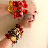 layered lucite bracelets