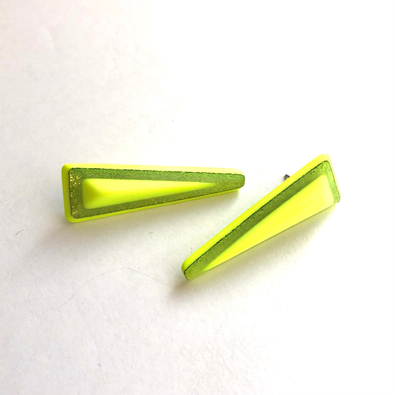 neon yellow earrings