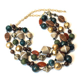 green gold mix necklace