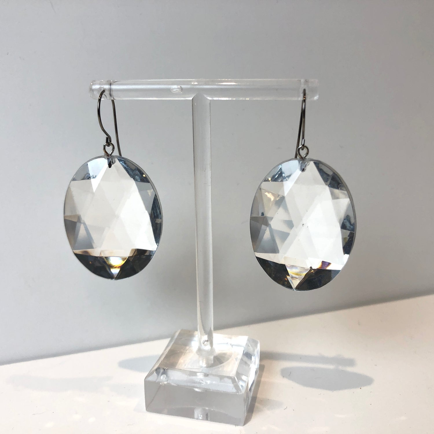faceted statement earrings