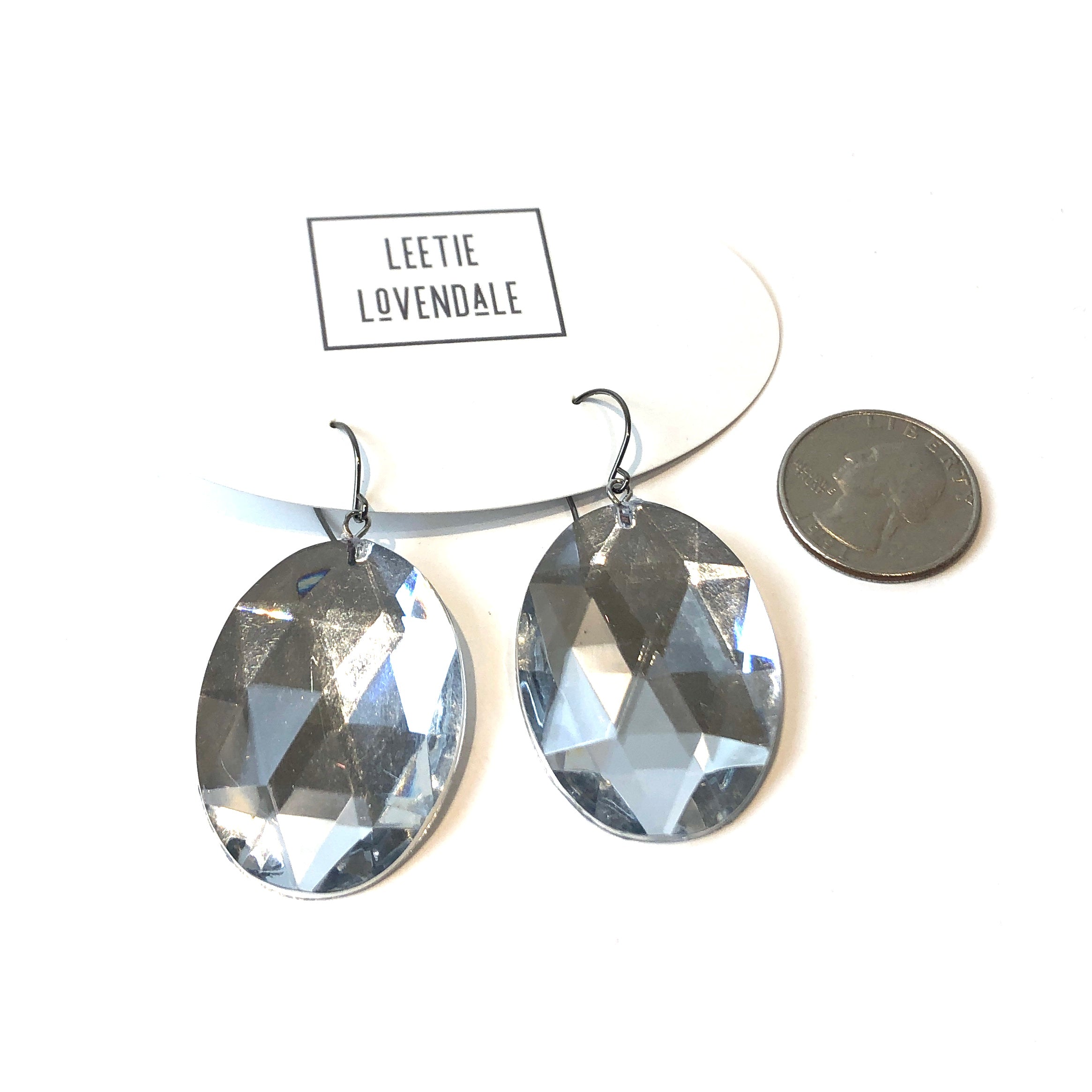 big drop earrings silver