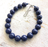 navy blue vintage necklace