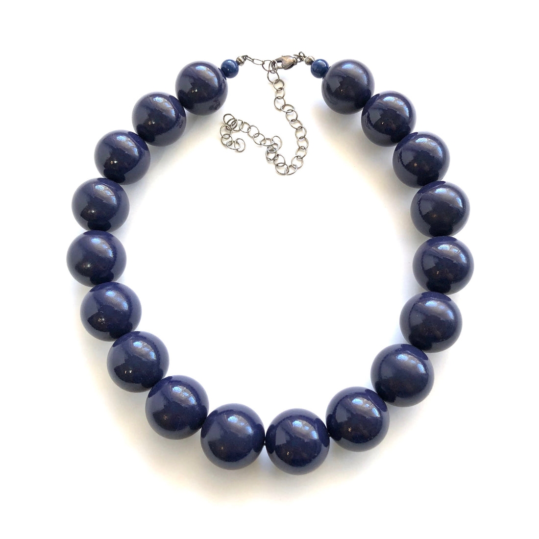 navy blue lucite necklace