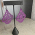 lilac chandelier earrings