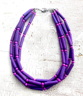 bright purple necklace