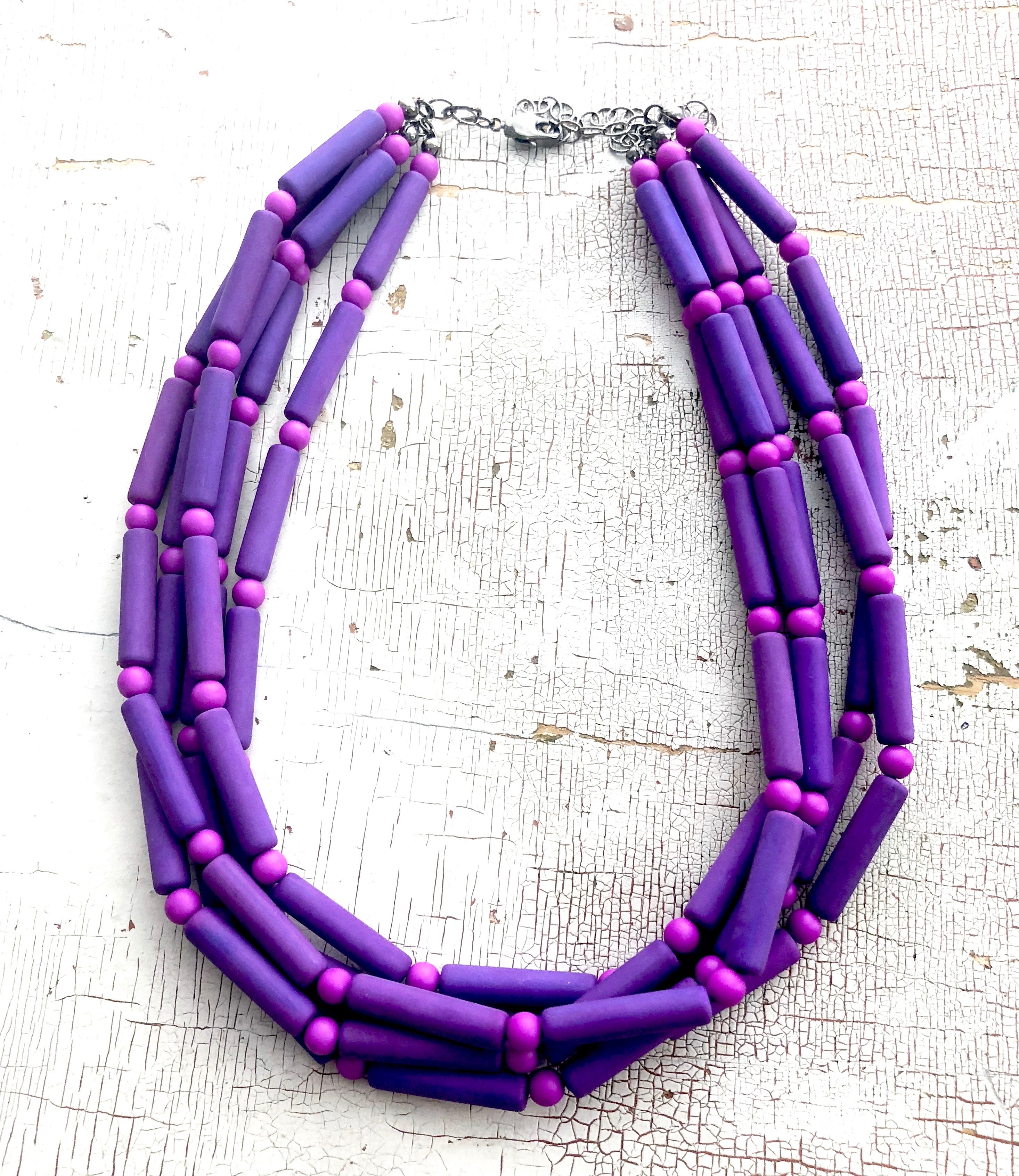 bright purple necklace